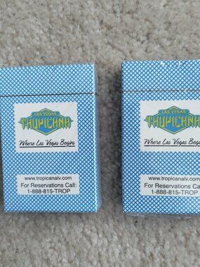 Vtg Lot Of 2 Sealed Las Vegas Tropicana Casino Playing Cards - NEW